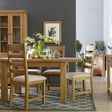Norfolk Oak 1.25 Extending Dining Table and 4 Chairs Norfolk Oak 1.25 Extending Dining Table and 4 Chairs