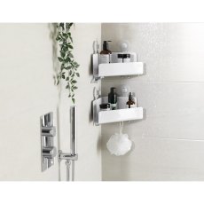 Joseph Joseph EasyStore Corner Shower Caddy 2pack White