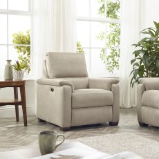 Spencer power recliner chair in silver grey fabric Spencer power recliner chair in silver grey fabric