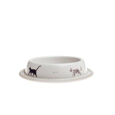 Sophie Allport Purrfect Cat Bowl - Galvanised Steel Sophie Allport Purrfect Cat Bowl - Galvanised Steel