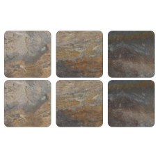 Pimpernel Earth Slate Coasters set of 6 Pimpernel Earth Slate Coasters set of 6