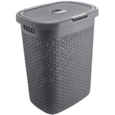 Rattan Hamper 50L Charcoal Rattan Hamper 50L Charcoal