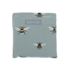 Bees Teal Folding shopping Bag