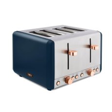 Tower Cavaletto 4 Slice Toaster Blue Tower Cavaletto 4 Slice Toaster Blue