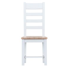 Tenby Ladder Back Chair Wooden Off White