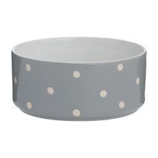 grey polka dot pet bowl grey polka dot pet bowl