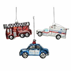 Kaemingk Glass Car Tree Decoration