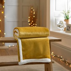 Blackbrook Sherpa Lined throw Ochre