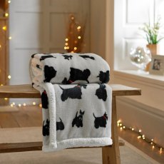 Terriers Sherpa Lined Fleece Throw