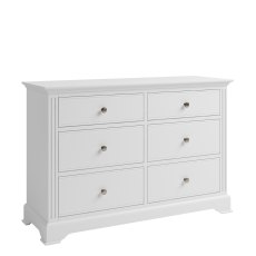 Turin 6 Drawer Chest White Turin 6 Drawer Chest White