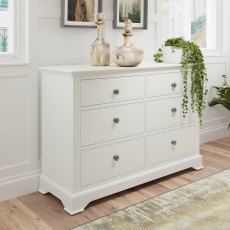 Turin 6 Drawer Chest White Turin 6 Drawer Chest White