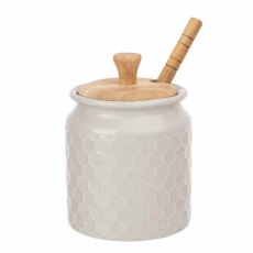Kitchen Pantry Grey Honey Pot with Drizzler Kitchen Pantry Grey Honey Pot with Drizzler