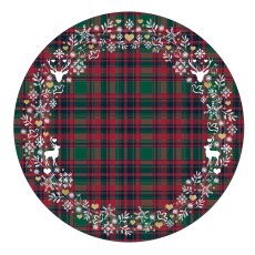 Denby Tartan Set of 6 round placemats Denby Tartan Set of 6 round placemats