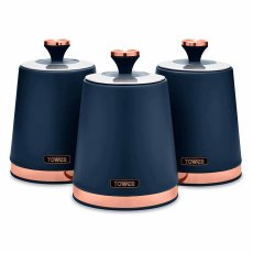 Tower Cavaletto Set of 3 cannisters Blue Tower Cavaletto Set of 3 cannisters Blue