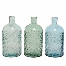 Blue Recycled Glass Vase Blue Recycled Glass Vase
