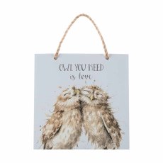 Wrendale Owl You Need Is Love Wooden Plaque Wrendale Owl You Need Is Love Wooden Plaque