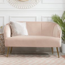 Bella 2 Seater Sofa in Blush