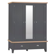 Tenby Charcoal Large 3 Door Wardrobe Tenby Charcoal Large 3 Door Wardrobe
