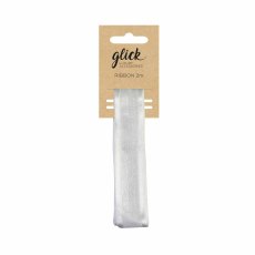 Glick Satin Edge Ribbon White