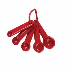 KitchenAid Set of five measuring spoons in Red KitchenAid Set of five measuring spoons in Red