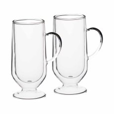La Cafetiere Double walled set of two Irish coffee glasses