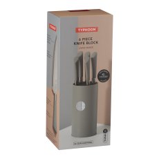 Typhoon Living Grey Knife Block