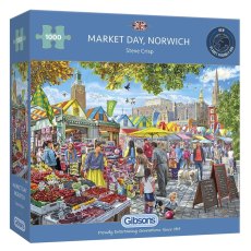Gibsons Market Day, Norwich 1000 Piece Puzzle Gibsons Market Day, Norwich 1000 Piece Puzzle
