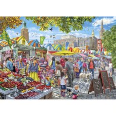 Gibsons Market Day, Norwich 1000 Piece Puzzle Gibsons Market Day, Norwich 1000 Piece Puzzle