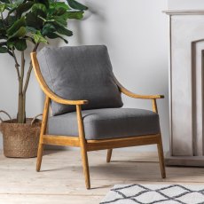 Romeo Accent Chair in Dark Grey Linen Romeo Accent Chair in Dark Grey Linen