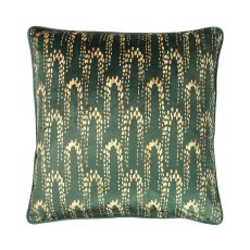 Wisteria Printed Velvet Cushion Emerald Wisteria Printed Velvet Cushion Emerald