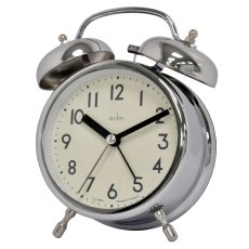 Acctim Hardwick Chrome Retro Double Bell Clock