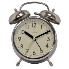 Acctim Hardwick Chrome Retro Double Bell Clock Acctim Hardwick Chrome Retro Double Bell Clock