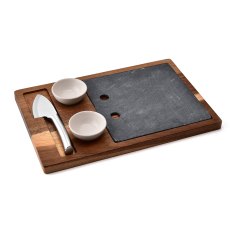 Simply Home Slate and Acacia Cheese Board Set Simply Home Slate and Acacia Cheese Board Set
