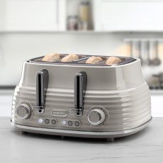 Daewoo Sienna 4 Slice Toaster Taupe