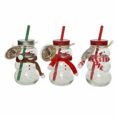 Kaemingk Snowman Drinking Jar Kaemingk Snowman Drinking Jar