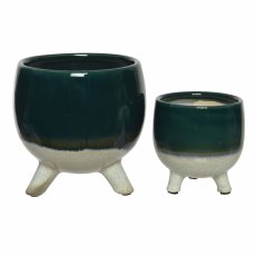 Kaemingk Moss Green Stoneware Planter Kaemingk Moss Green Stoneware Planter