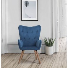 Willow Accent Chair in Midnight Blue Willow Accent Chair in Midnight Blue