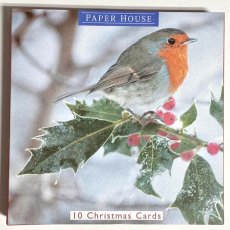 Paper House Robins on Holly Pack Cards Paper House Robins on Holly Pack Cards