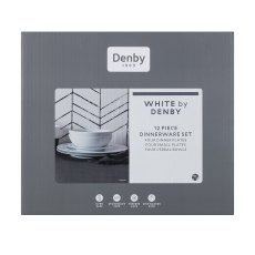 Denby White 12 Piece Dinner Set