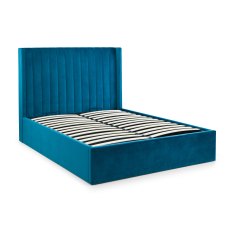 Manhattan King Size Ottoman Storage Bed in Teal