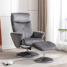 Paddington Swivel Chair and Stool Set in Graphite Paddington Swivel Chair and Stool Set in Graphite