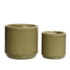 Kaemingk Natural Stoneware Planter set of 2 Kaemingk Natural Stoneware Planter set of 2