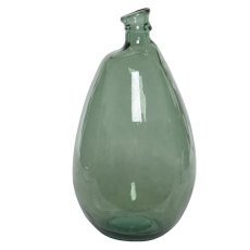 Kaemingk Shiny Recycled Glass Green Vase Kaemingk Shiny Recycled Glass Green Vase