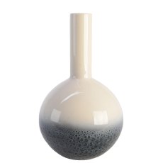 Kaemingk earthenware blue bowl base vase