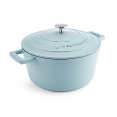 MasterClass 4L Aluminium Casserole Dish, Sky Blue