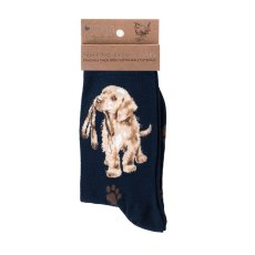 Wrendale Navy Hopeful Labrador Socks Wrendale Navy Hopeful Labrador Socks
