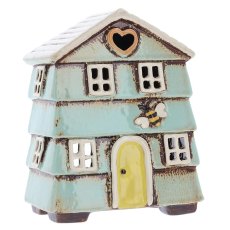 Village Pottery Beehive House Aqua Tealight Village Pottery Beehive House Aqua Tealight