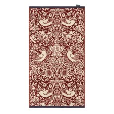 Morris & Co Strawberry Thief Red Towels
