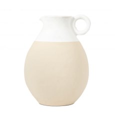 Gallery Direct Tinos Pitcher Vase Large White Natural Gallery Direct Tinos Pitcher Vase Large White Natural