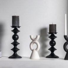 Gallery Direct Sutton Pillar Holder Black Large Gallery Direct Sutton Pillar Holder Black Large
